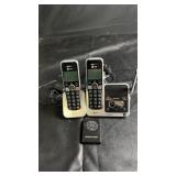AT&T cordless telephone system with two handsets,