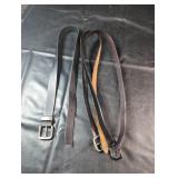 3 Leather BeltsThree leather belts in assorted