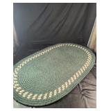Oval Braided Area RugGreen oval braided area