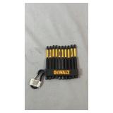 DeWalt impact driver bit set with 10 long bits in
