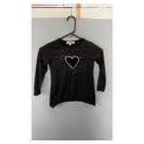 Monkey Bars black long sleeve top, size 23.