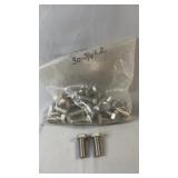 Bag of hex-head threaded bolts, with