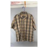 Natural Issue short sleeve plaid button-up shirt