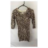 Suzy Shier leopard print sweater dress, size
