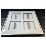 Decorative silver-tone framed shadow box