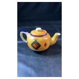 Living Art Loreto ceramic teapot, hand painted in