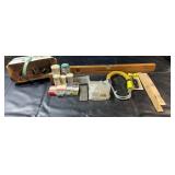 Useful workshop collection featuring a wooden