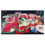 Large collection of Christmas-themed kitchen and