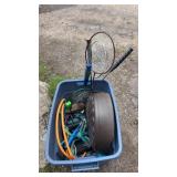 Collection of outdoor recreation items featuring