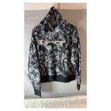 Champion black and gray tie-dye style pullover