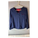 Navy blue Jockey long sleeve top, size medium,