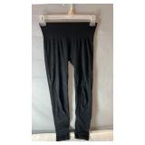 Black full-length leggings, size small, with a