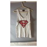 White Superman tank top, possibly size medium to