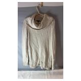 Cream Hilary Radley long knit sweater, size