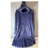Purple 32 Degrees Heat plush hooded lounger, size