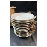 Set of 13 matching World BW-1162 white saucers
