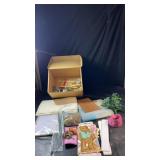 Collection of craft and floral supplies including