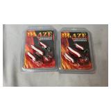 Two Blaze 3-piece premium casting spoon packs
