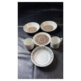 Collection of English dinnerware featuring
