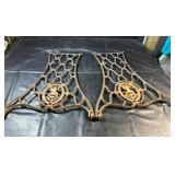 Pair of decorative cast iron sewing machine legs