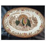 Vintage Turkey Serving PlatterOval ceramic