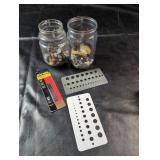 Hardware, Gears & Drill GaugeTwo jars