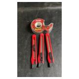Scotch tape dispenser with tape and three red