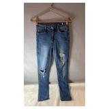 Blue denim high-rise skinny jeans by Cal, size
