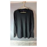 Black Hanes long-sleeve shirt, size Extra Large,