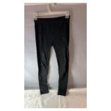 Black full-length leggings, possibly size medium