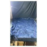 Navy blue electric blanket, possibly single or