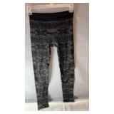Gray and black Lily Morgan leggings, size small,