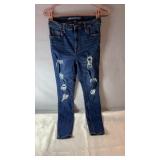 Blue Aeropostale jeans, possibly size 6, with