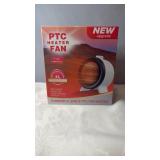 New in box compact PTC ceramic space heater fan,