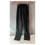 Black lightweight athletic pants with elastic