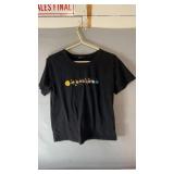 Black short-sleeve T-shirt in size extra large