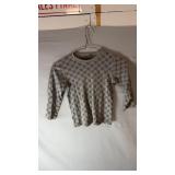 H&M gray long sleeve shirt with an all-over skull