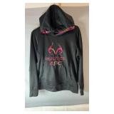 Realtree APG black pullover hoodie with pink logo