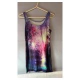 Sleeveless top with a colourful forest and tree