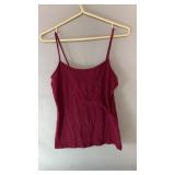 No Boundaries burgundy spaghetti strap tank top,