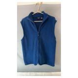 Cherokee blue fleece zip-up vest, size XL, with