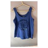 My Style blue tank top, size medium, with a