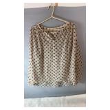 LOFT size medium sheer long-sleeve blouse with an