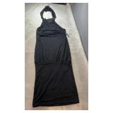 Black Susie halter-style dress, size small, with
