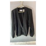 FairSet black knit cardigan, size medium, with