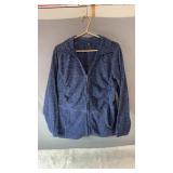 Blue heathered Denver Hayes full-zip jacket, size