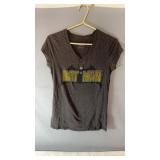Dark gray Batman short-sleeve V-neck T-shirt with