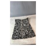 Fox black and white patterned skirt with all-over