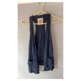 GRG Montreal dark blue sleeveless open-front vest