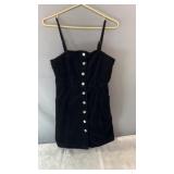 Black Love Tree corduroy sleeveless button-front